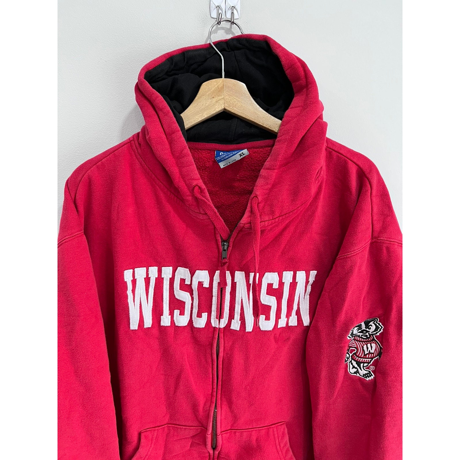 Wisconsin badgers zip up deals hoodie