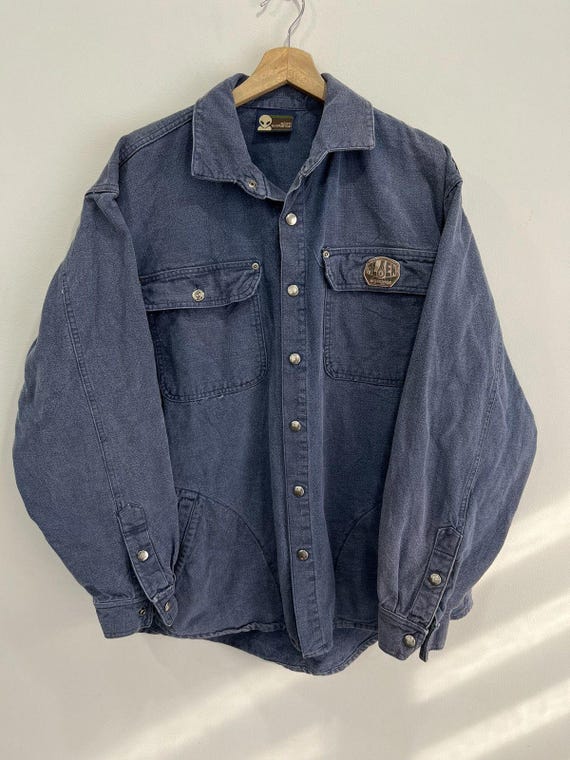 Vintage Alien Workshop Denim Jacket Workwear Shir… - image 1