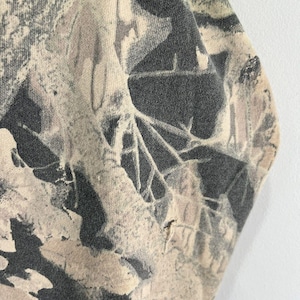 Vtg Camo Real Tree Mossy Oaks Thrashed Thermal Hoodie zip image 4