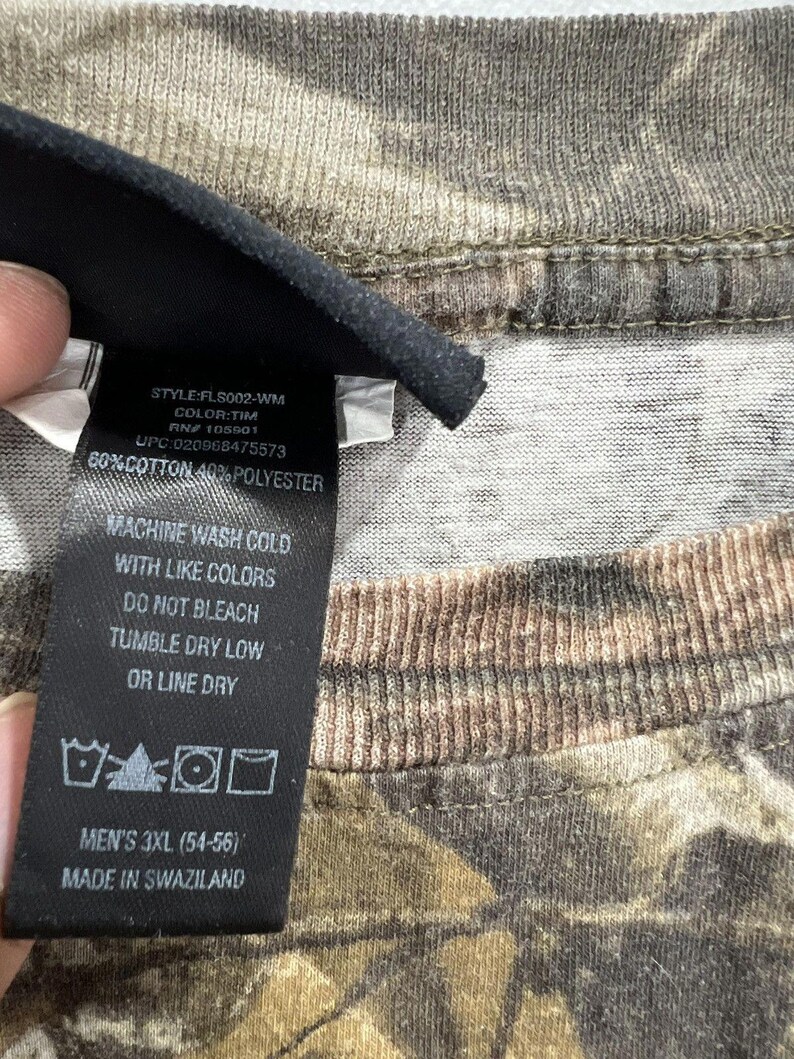 Camisa de manga comprida vintage camuflada Mossy Oak, tamanho 3XL. imagem 3