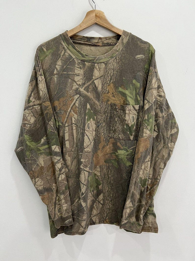 Vintage Camo Mossy Oaks Longsleeve Shirt real tree image 1