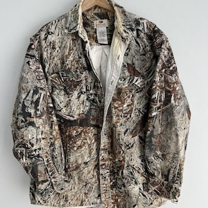 Vintage Real Tree Camo Button Up shirt mossy oak image 1