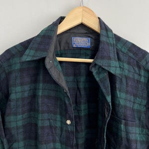 Vintage Pendleton Kariertes Hemd grün Bild 2
