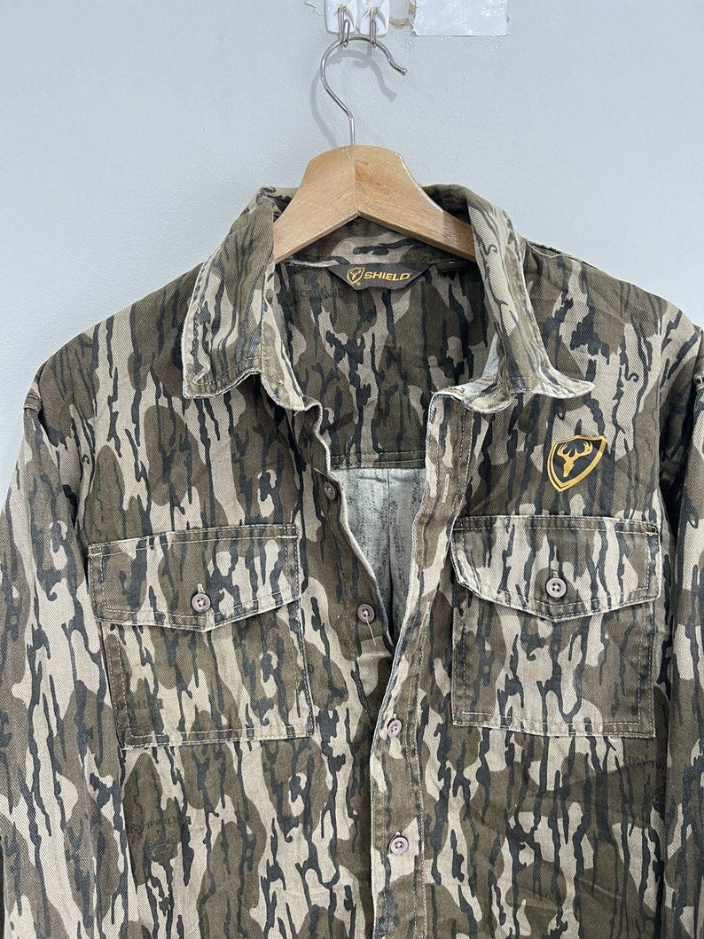 Vintage Camo Button Up shirt real tree mossy oaks image 3