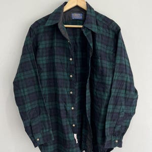 Vintage Pendleton Kariertes Hemd grün Bild 1