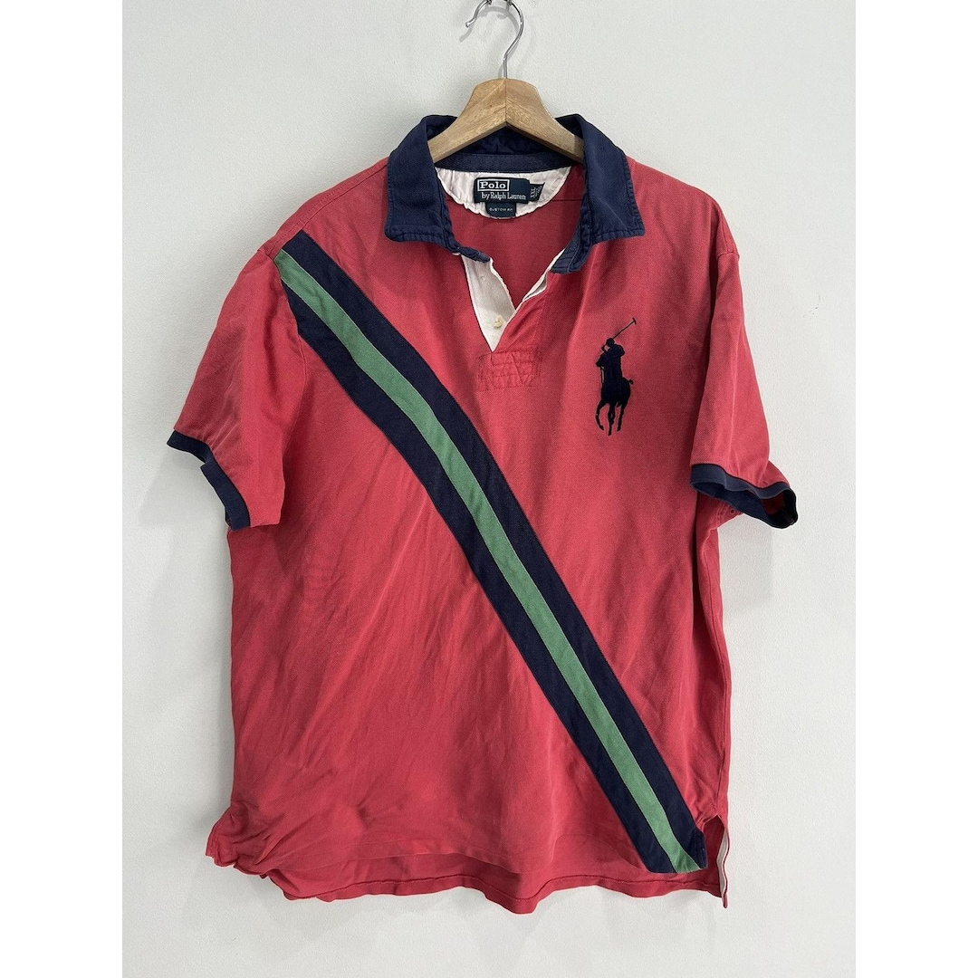 Vintage Ralph Lauren Polo Shirt Pony Xxl Salmon - Etsy