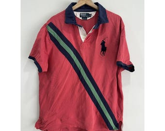 Vintage Ralph Lauren Polo Shirt Pony Xxl Salmon - Etsy