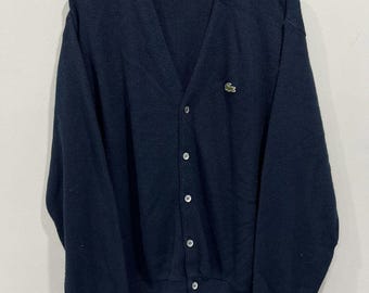 Suéter de punto tipo cárdigan Lacoste vintage