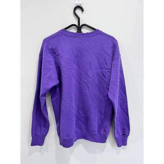 Vintate 90s Blank Sweater sweatshirt purple - image 2