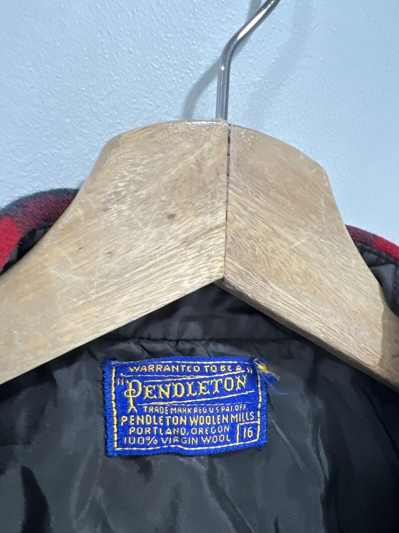 Vintage Pendleton Plaid Button Up Shirt 16 image 5