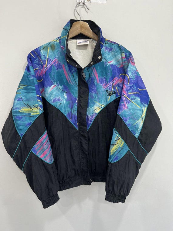 Vintage Womens Reebok Windbreaker Jacket Multicolor Zipup - Etsy