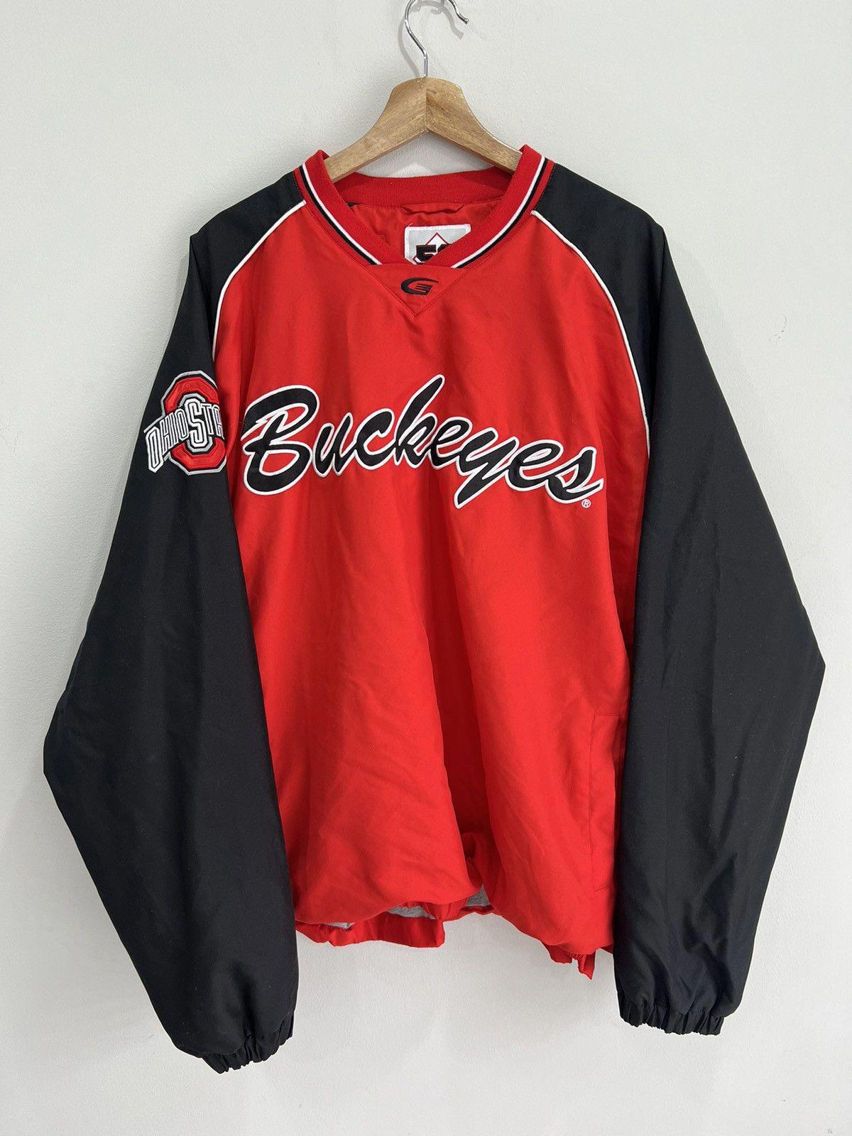 オハイオ州立大学プルオーバー　US Sサイズ ヴィンテージ オハイオ州立大学 ジャケット プルオーバー バック