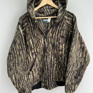 Vintage Camo Mossy Mossy Oaks Fleece Zip Up Hoodie sweater image 1