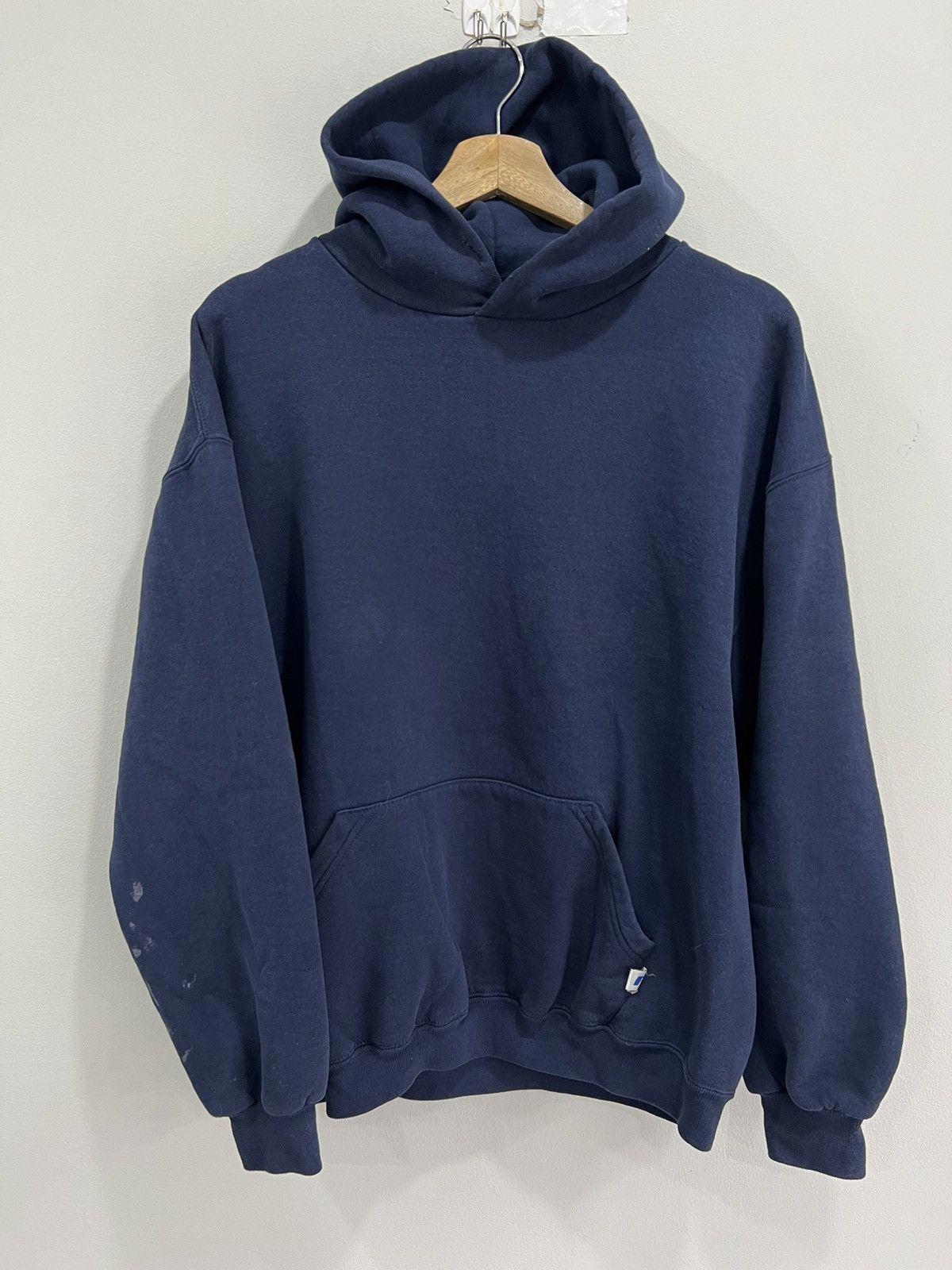 Sweat-shirt Homme Russell Athletic Noir Taille M Coton Mélangé Long