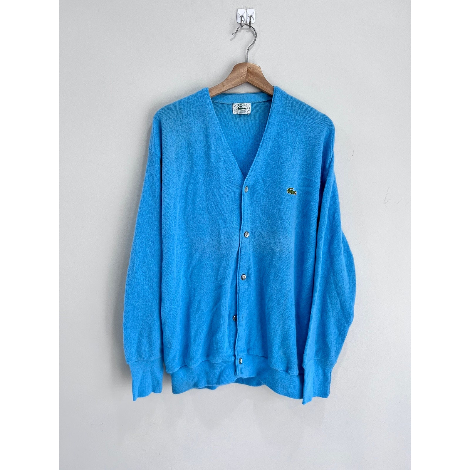 Vintage Baby Blue Lacoste Cardigan Knit Sweater - Etsy