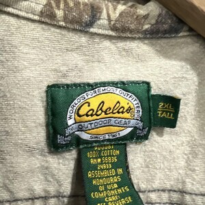 Vtg Cabelas Camo Real Tree Mossy Oaks Button Up Shirt xxl image 4