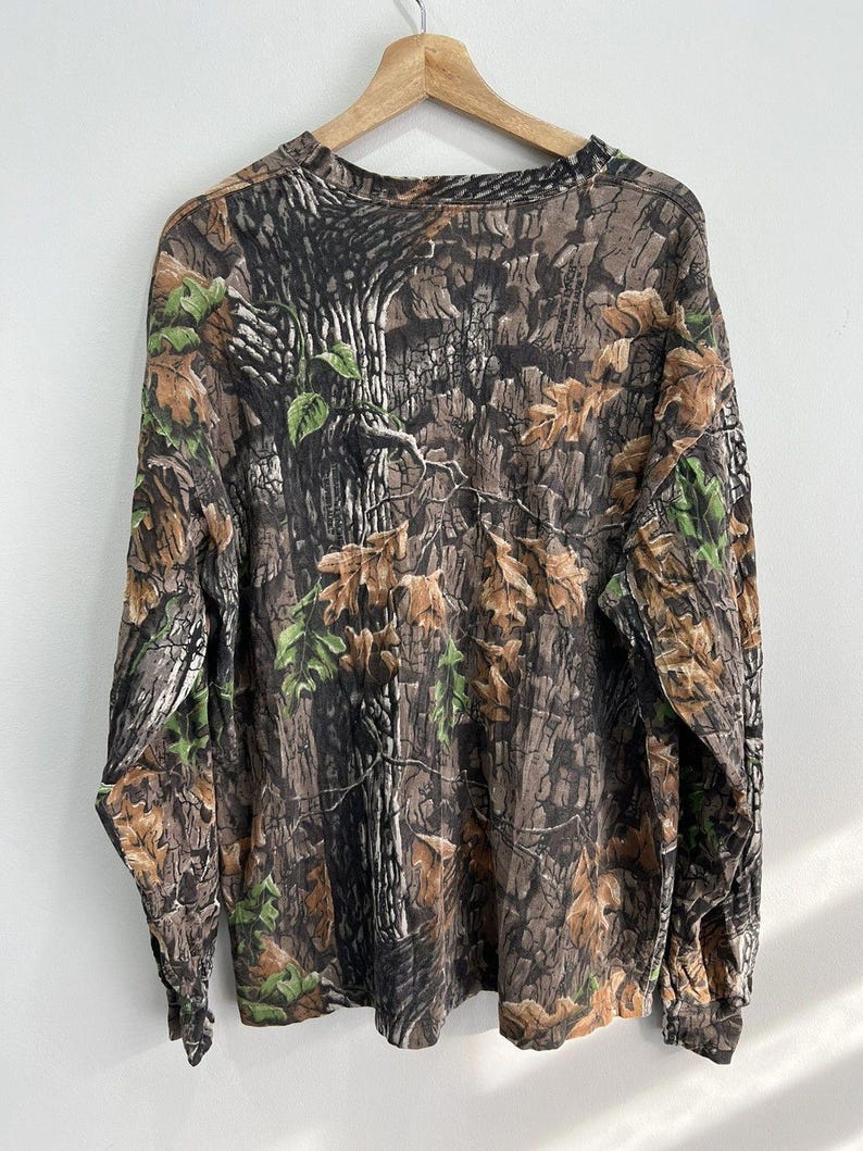 Vintage Real Tree Camo Longsleeve Shirt mossy oaks crewneck image 3