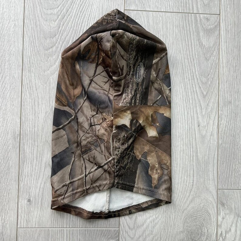 Pasamontañas vintage con diseño de árboles reales, camuflaje y robles musgosos imagen 2