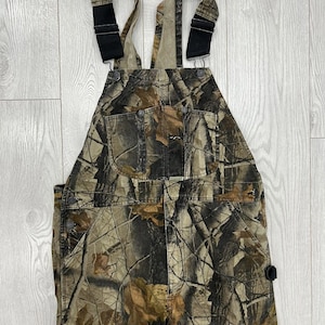 Vintage Camo Real Tree Overalls Mossy Oaks pants 36x34 image 7