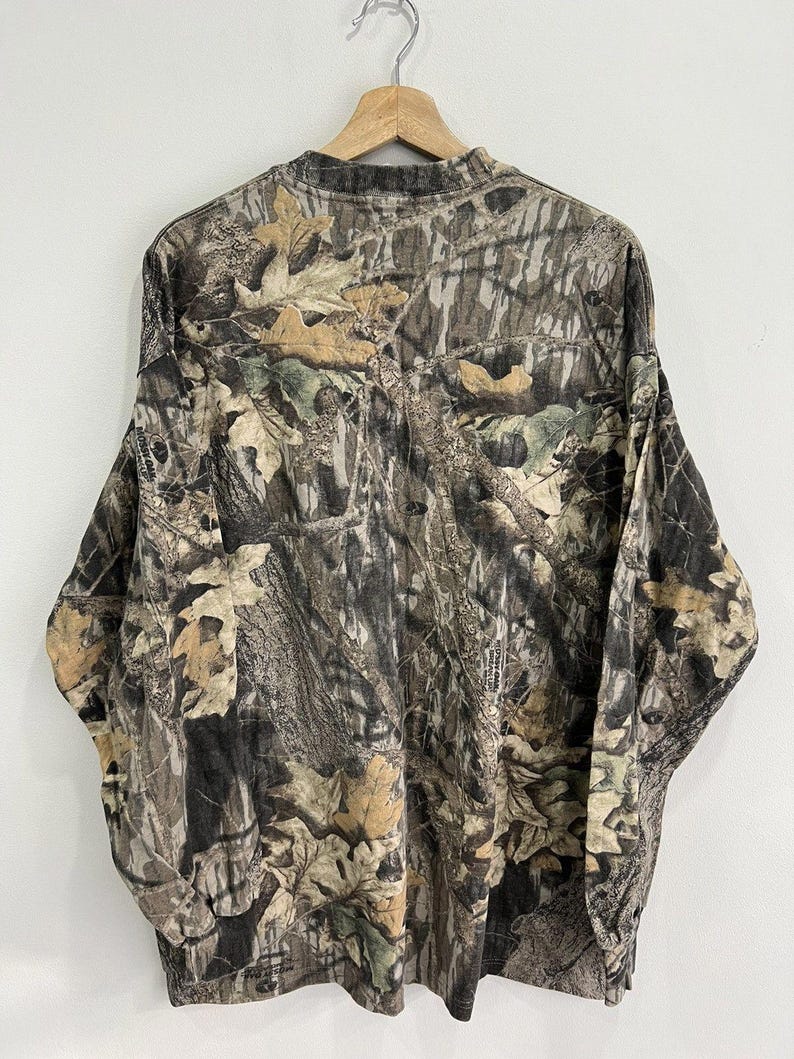 Vintage Real Tree Camo Longsleeve Shirt mossy oaks crewneck image 2