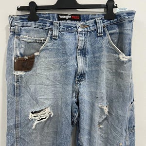 Pantalones vaqueros holgados Wrangler Thrashed vintage, talla 36 x 30, Carhartt imagen 3
