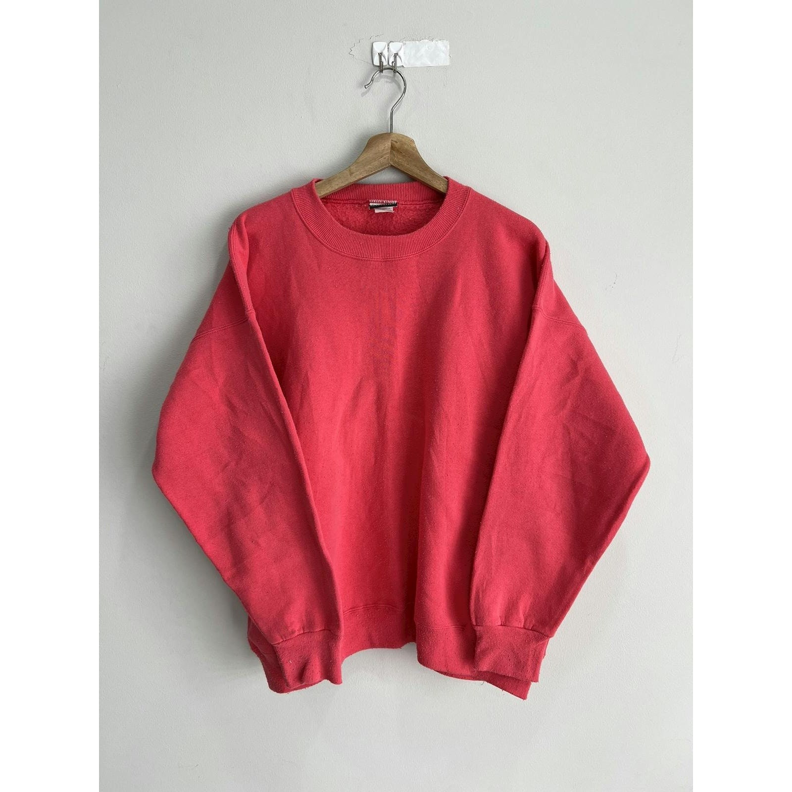 Vintage 90s Pink Blank Sweater Sweatshirt 