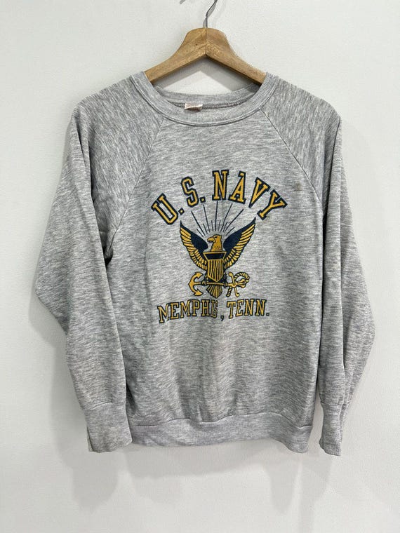 Vintage 70s 80s US Navy Memohis Tenn Sweater Sweatshirt - Etsy