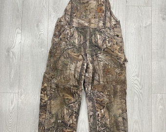 Vintage Carhartt Overalls Camo Mossy Oaks real tree 38x30