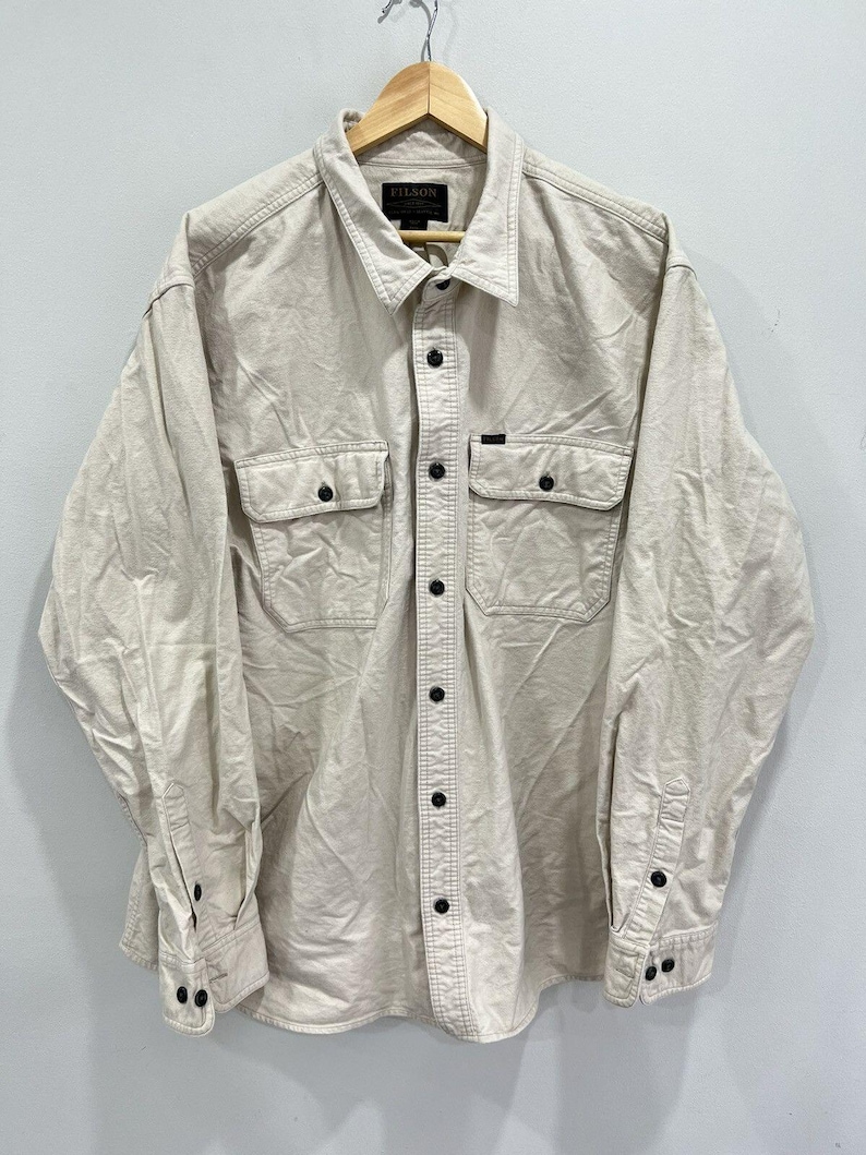Mens Filson Field Flannel Button Up Shirt 3XL image 1