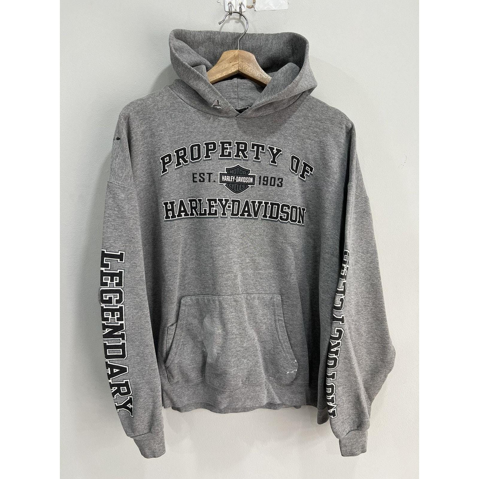 Vintage Harley Davidson Hoodie Sweater Paint Splatter - Etsy