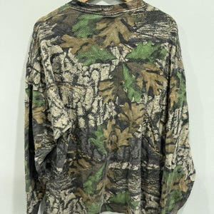 Vintage Camo Mossy Oaks Longsleeve Shirt Thermal real tree image 2