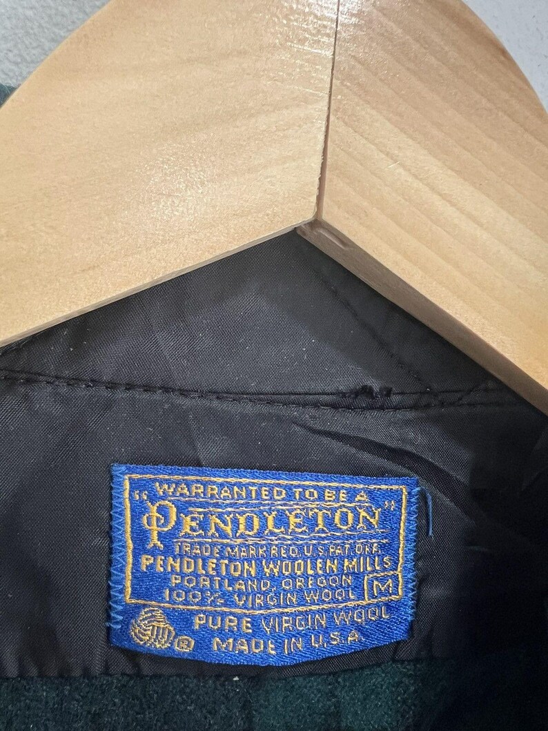 Vintage Pendleton Kariertes Hemd grün Bild 5