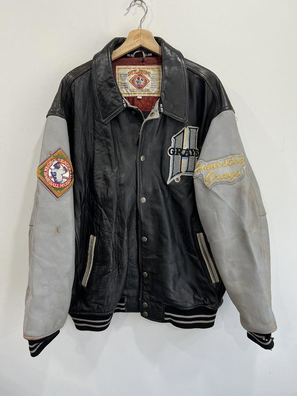 Vintage Negro League Baseball Leather Jacket Grays Avirex - Etsy