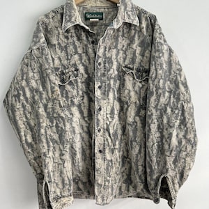 Vintage Camo Real Tree Button Up Shirt mossy oaks 3XL image 1