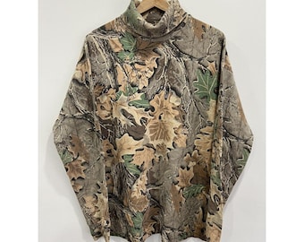 Vintage Real Tree Camo Longsleeve Shirt mossy oaks crewneck