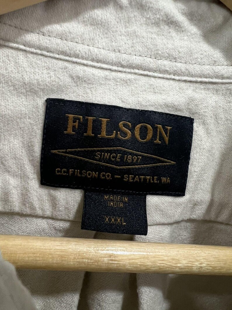 Mens Filson Field Flannel Button Up Shirt 3XL image 4