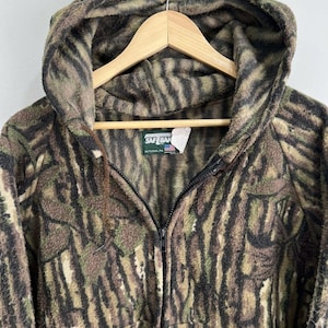 Vintage Camo Mossy Mossy Oaks Fleece Zip Up Hoodie sweater image 5