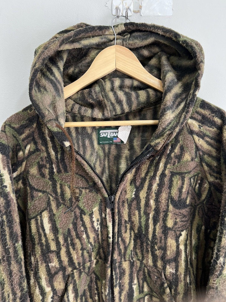Vintage Camo Mossy Mossy Oaks Fleece Zip Up Hoodie sweater image 5
