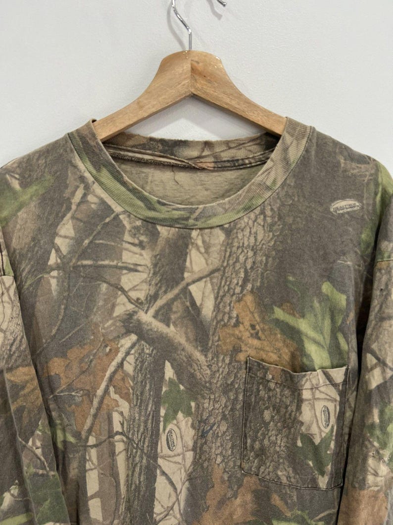 Vintage Camo Mossy Oaks Longsleeve Shirt real tree image 2