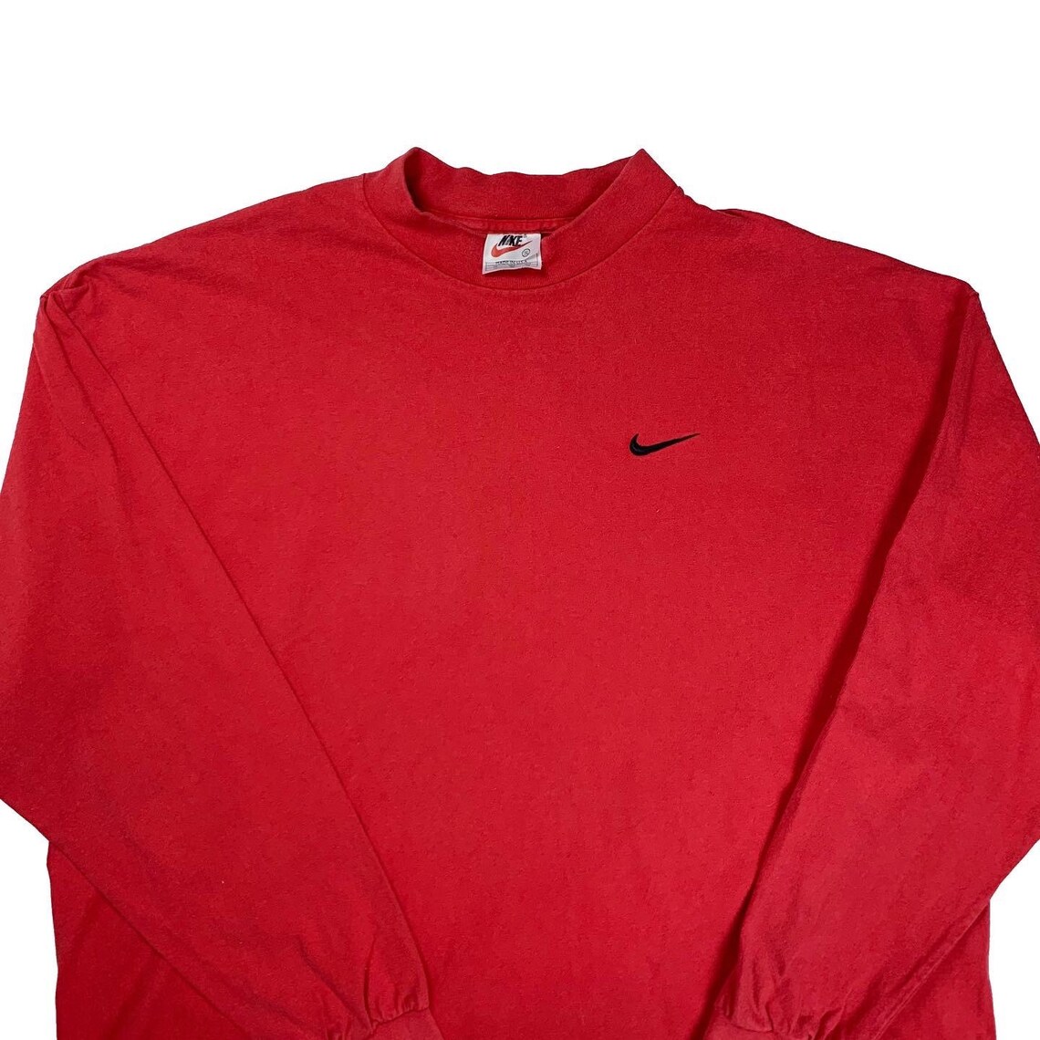 Vintage 90s Nike Mock Neck Longsleeve shirt swoosh check logo | Etsy