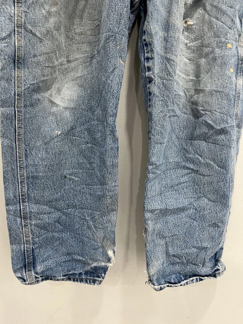 Pantalones vaqueros holgados Wrangler Thrashed vintage, talla 36 x 30, Carhartt imagen 4