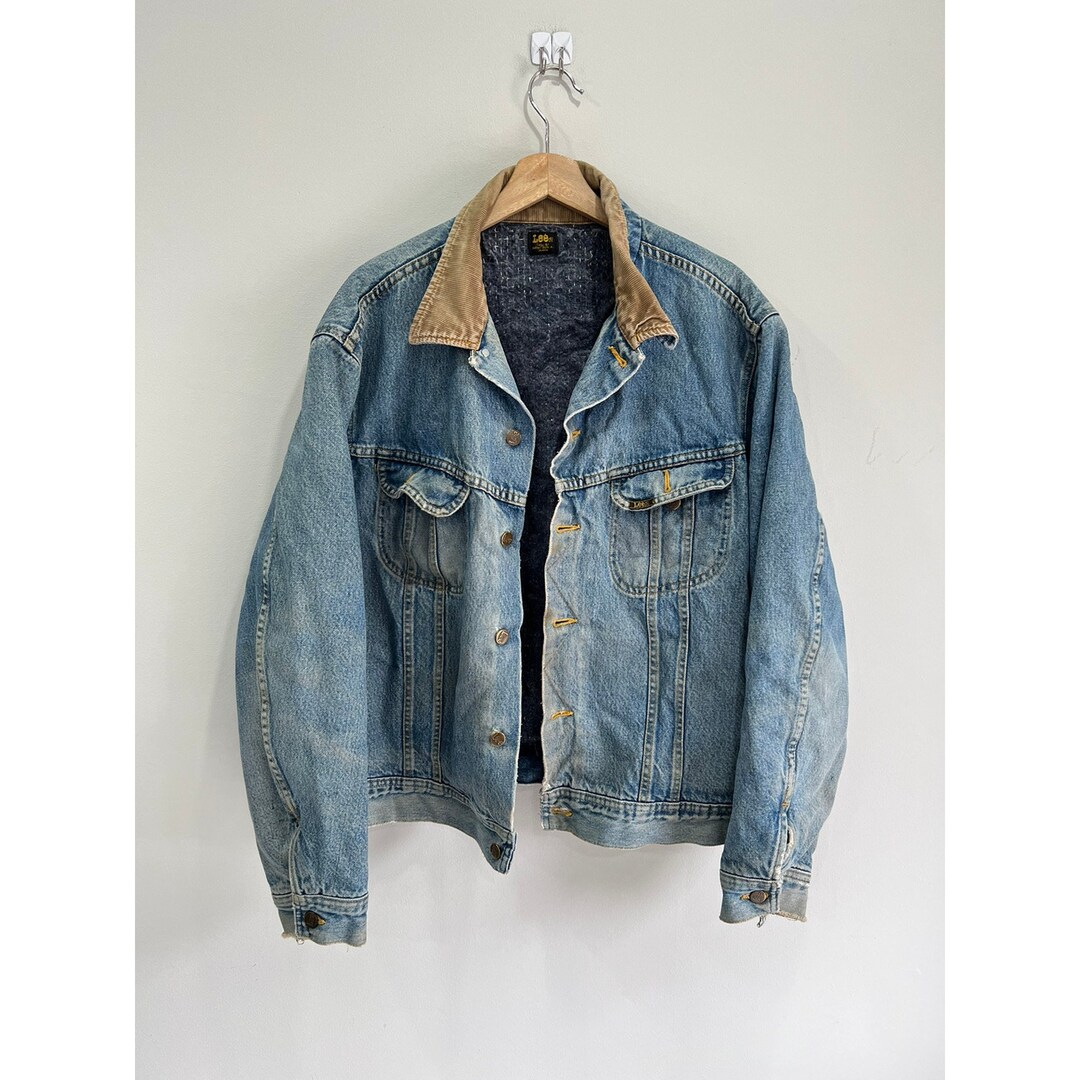 Vintage Lee Blanket Lined Denim Jean Jacket Fleece Etsy