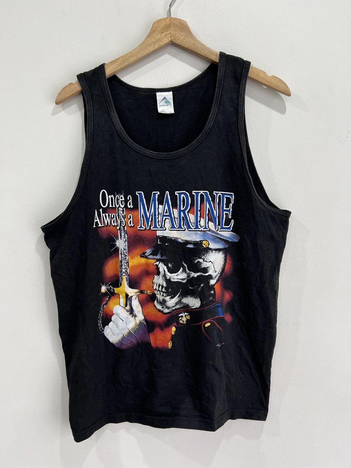 Vintage 90s Once A Marine Always A Marine Tank Shirt top