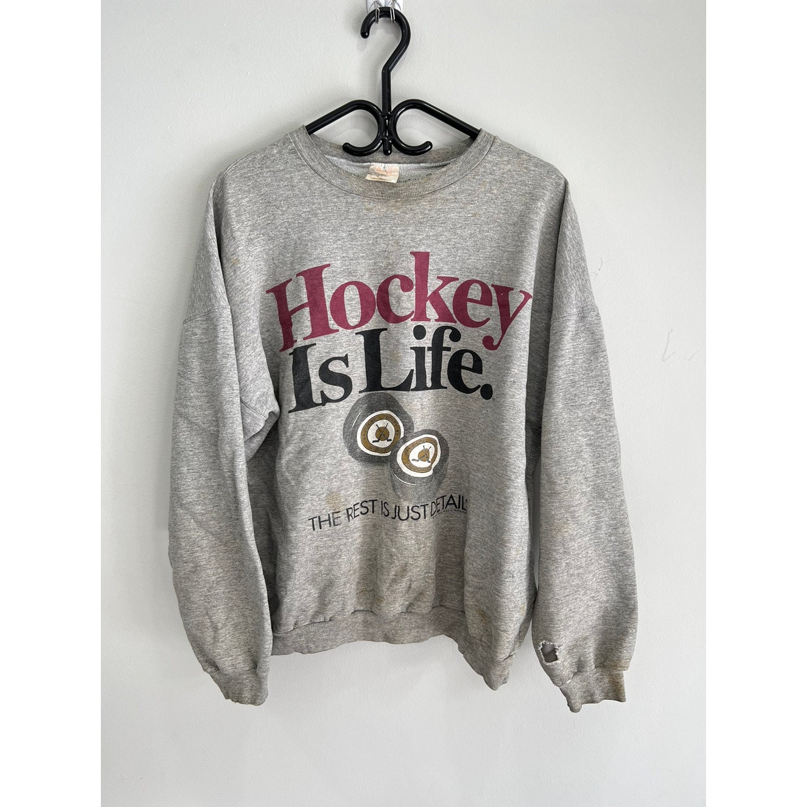 Men’s CCM NHL Philadelphia Flyers Gray Sweater knit Hooded Sweatshirt 2XL