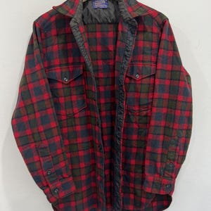 Camisa vintage Pendleton a cuadros con botones, talla 16