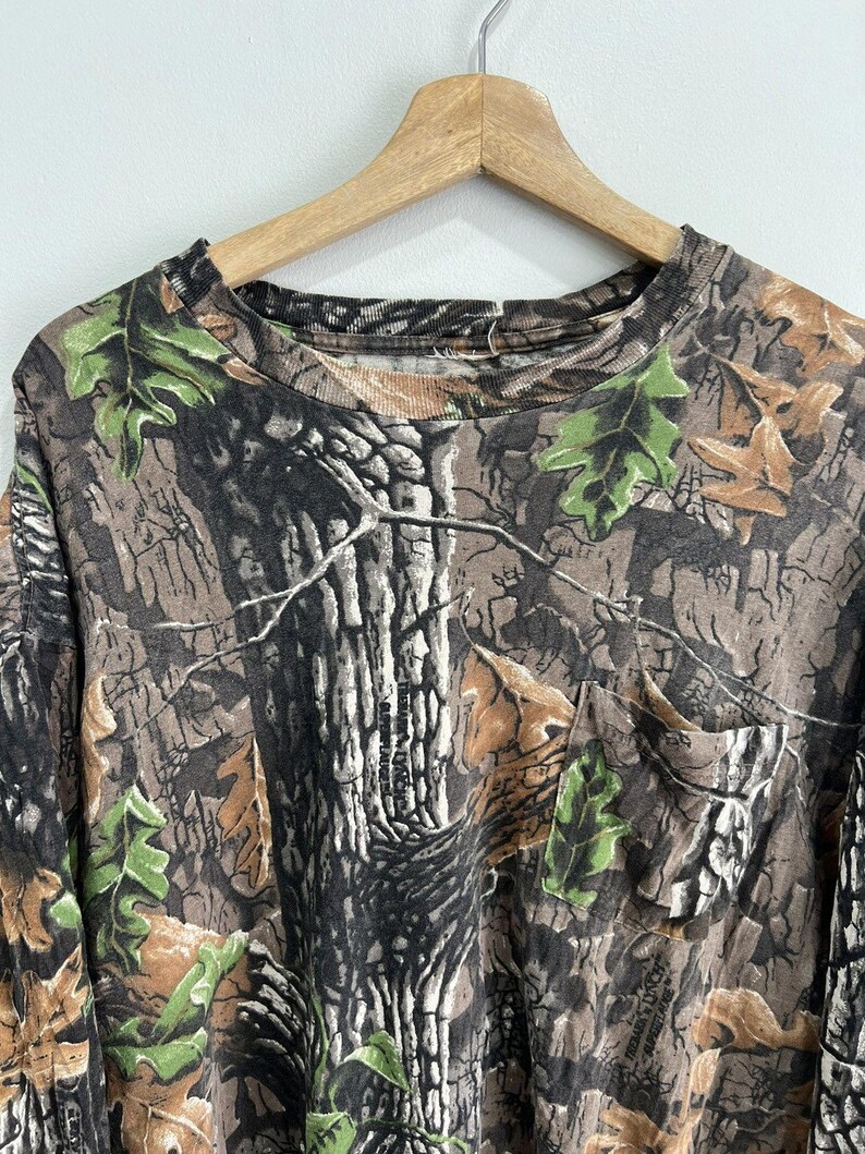Vintage Real Tree Camo Longsleeve Shirt mossy oaks crewneck image 2