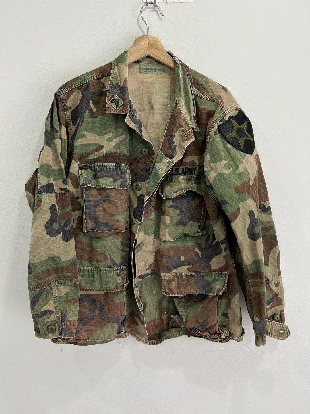 Vintage Military Camo Army Light Jacket - Etsy