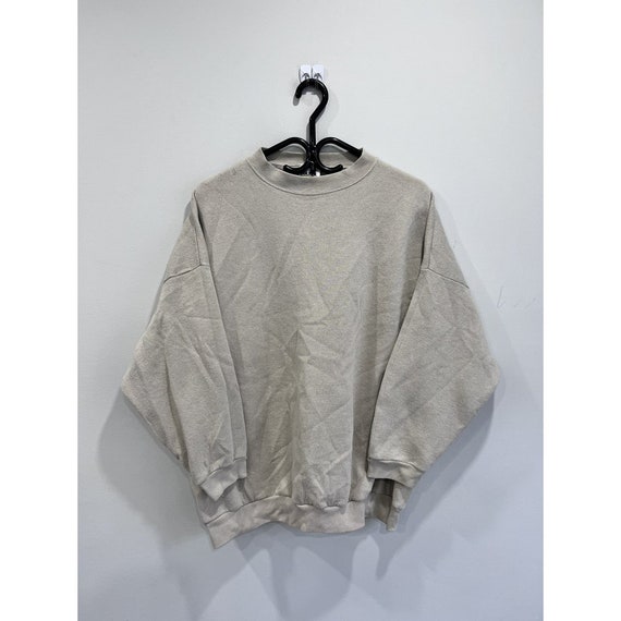 Vintage 90s Blank Sweater sweatshirt beige 3xl - image 1