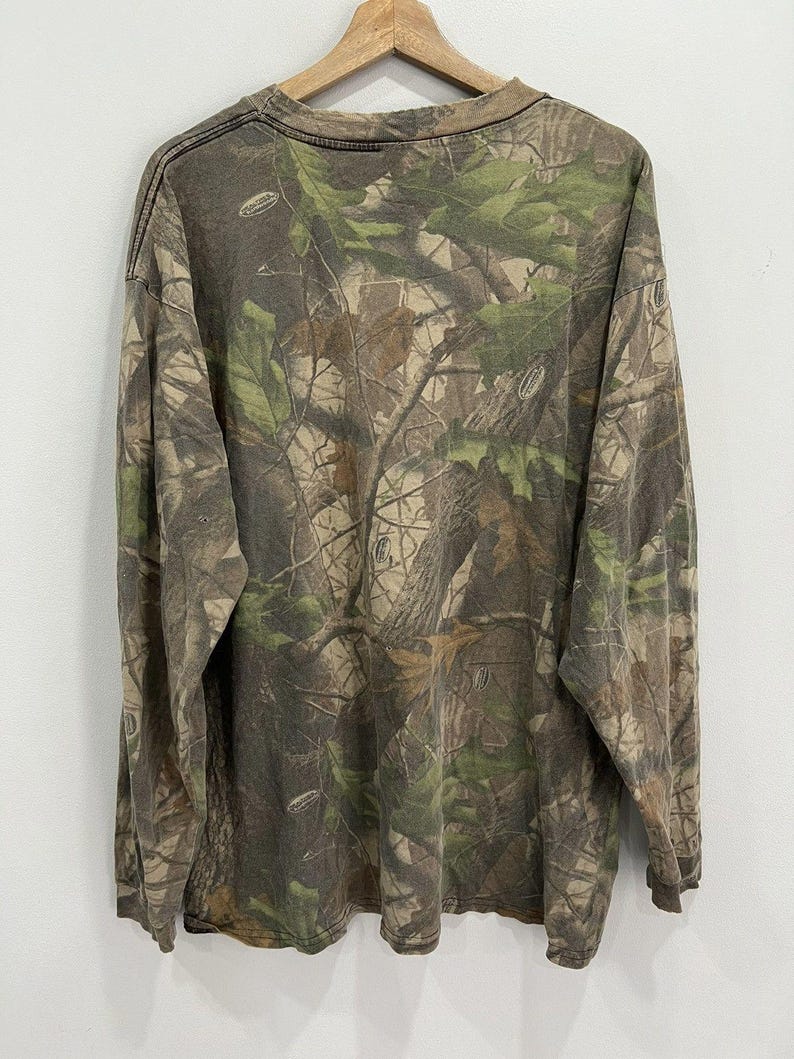 Vintage Camo Mossy Oaks Longsleeve Shirt real tree image 3