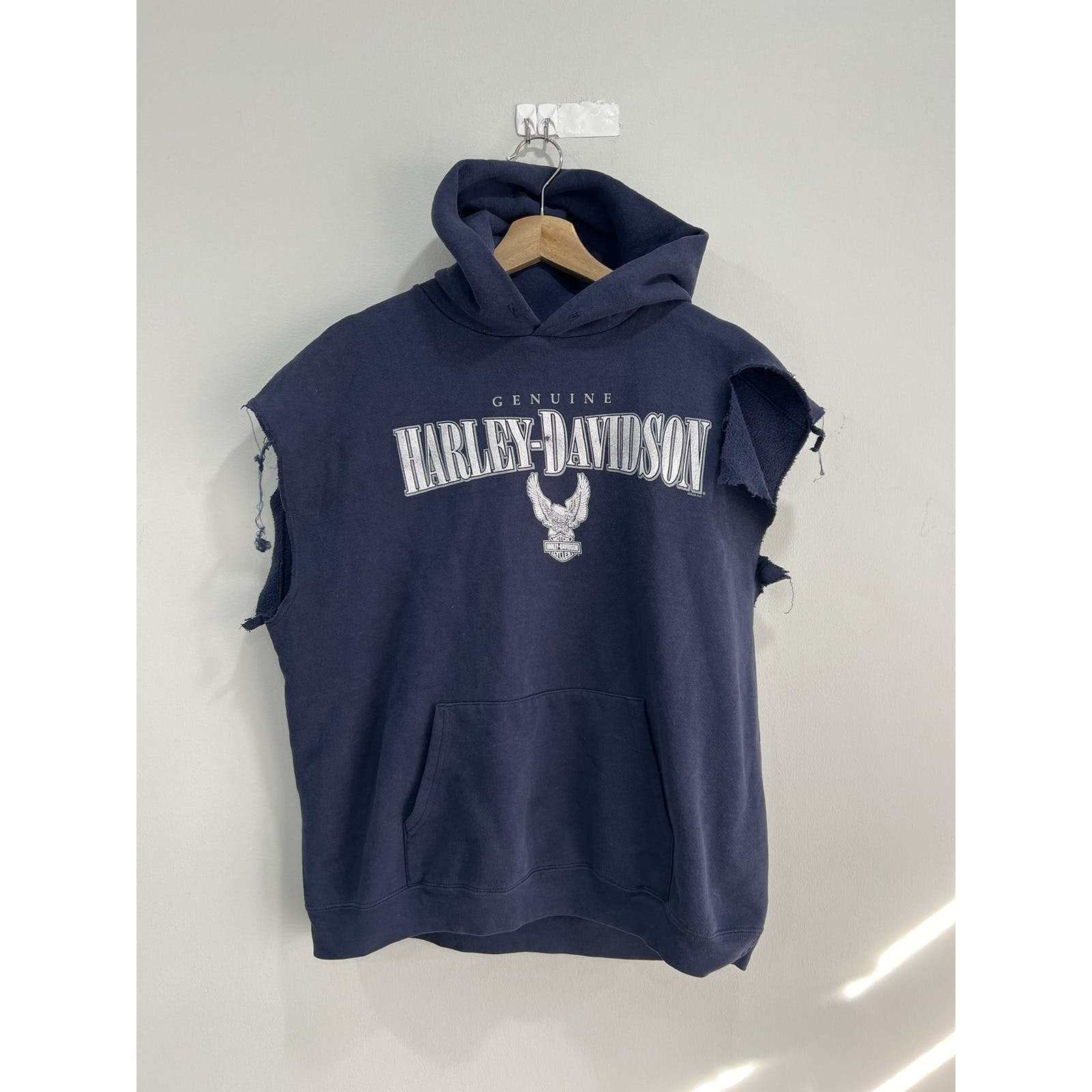 Harley davidson sleeveless hoodie hotsell